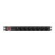 2. LANBERG PDU PRO 19" RACK POWER STRIP (1U, 16A, 7X SHUKO, 2M, BLACK) PDU-PRO-07F-0200-BK