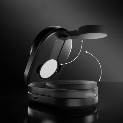 11. SBS Qi2.2 25W Inductive 3-in-1 Foldable Charging Station with MFI Certificate - Black