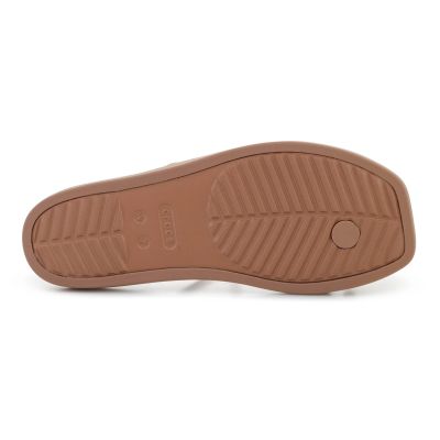 7. CROCS MIAMI TOE LOOP SANDAL IN MILK CHOCOLATE 209862-2JJ