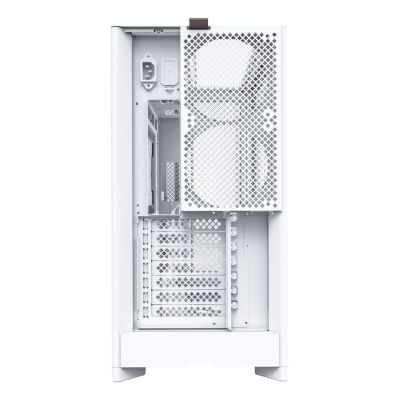 5. Montech HS01 PC Case, Midi-Tower, ATX, aRGB, Tempered Glass - White