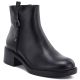 Black Sergio Leone women's leather block ankle boots