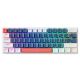2. Machenike K500-B61 Wired Mechanical Gaming Keyboard with Backlight Brown Switch - Blue and White