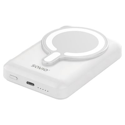 3. SAVIO POWERBANK 10000 MAH MAGNETIC WHITE BA-13