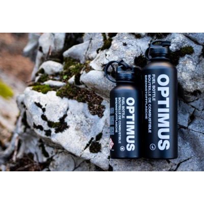 4. Optimus 8021022 Camping Stove Accessory 1L 251g Aluminum Black Fuel Bottle