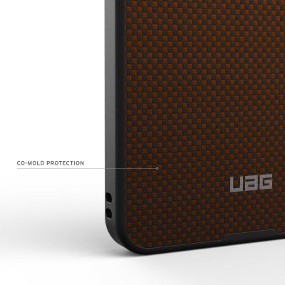 5. UAG Fibr Armr Magnet – case with built-in magnetic module for Samsung Galaxy S26 Ultra (orange/charcoal)