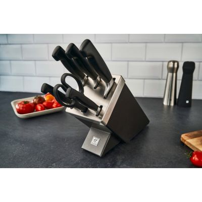 8. ZWILLING Four Star 35148-507-0 Self-Sharpening Knife Set, 7 Pieces, Gray