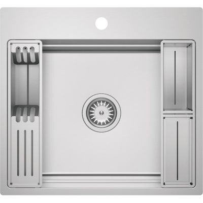 Single-bowl steel sink