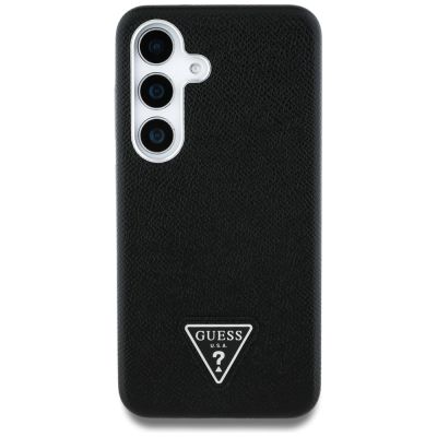 3. Guess Grained Triangle Logo MagSafe case for Samsung Galaxy S25 - black