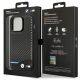 8. BMW Leather Carbon Case for iPhone 13 Pro Max - Black