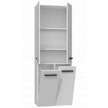 NEL BATHROOM COLUMN WHITE 2 BASKETS DOOR LONG SET