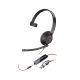 7. POLY Blackwire 5210 Single-Ear USB-C Headset + 3.5mm Plug + USB-C/A Adapter
