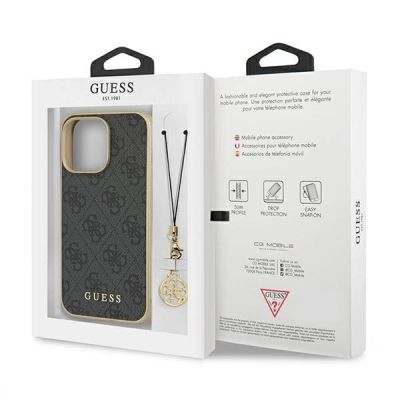 8. Guess GUHCP13XGF4GGR iPhone 13 Pro Max 6.7" grey/grey hardcase 4G Charms Collection