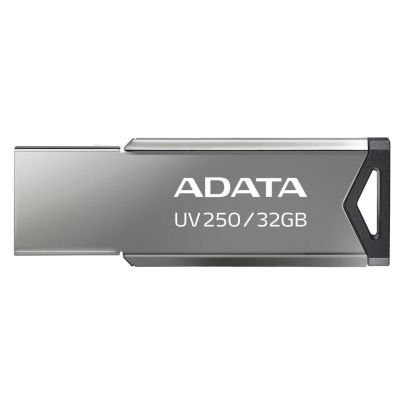 8. Flash drive ADATA UV250 AUV250-32G-RBK (32GB; USB 2.0; silver)