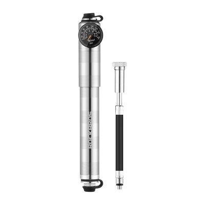 Rockbros HQ-67A-L03 Bicycle Pump with Pressure Gauge - Silver