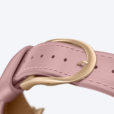 6. AmazingThing Class Band Leather Strap for Apple Watch 45 / 46 / 49 mm - Pink