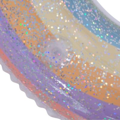 4. SWIMMING RING 90CM RAINBOW GLITTER PURPLE 35644