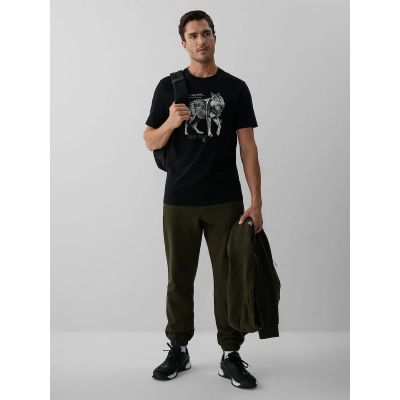 4. Men's regular printed T-shirt 4F 4FKAW26TTSHM4500-20S