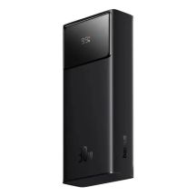 Baseus Star-Lord 20000mAh 30W Powerbank with Display and Baseus Simple USB-A - USB-C 3A 30cm Cable - Black