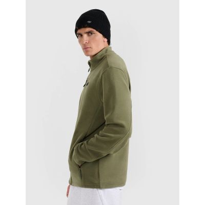 3. Men’s Regular-Fit Fleece Pullover with Stand-Up Collar 4F 4FRMM00TFLEM435-43S