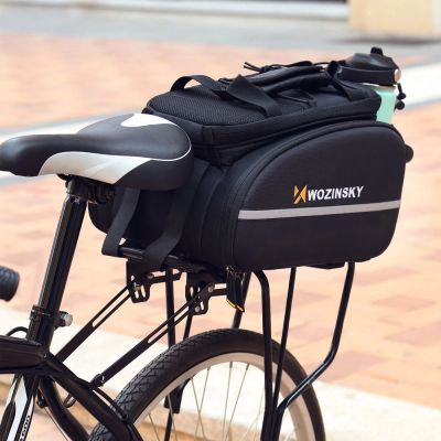 20. Wozinsky large bike rack bag 35l + rain cover black (WBB19BK)