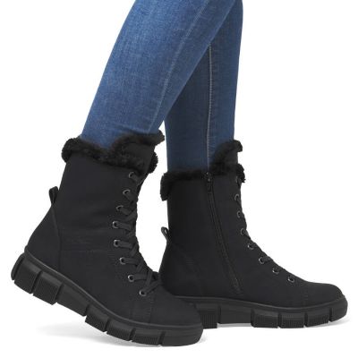 17. Rieker W X3402-00 RKR743 Fur Ankle Boots