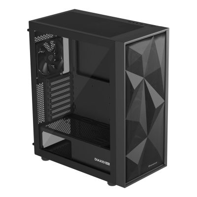 8. NATEC GENESIS DIAXID 605F MIDI TOWER USB-C GAMING CASE WITH WINDOW BLACK