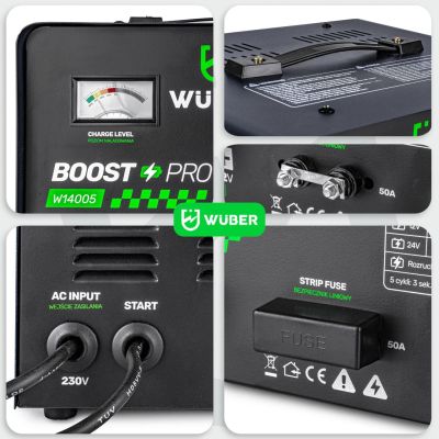 10. Battery Charger with Jump Starter 40 A 12 V/24 V W14005 WUBER