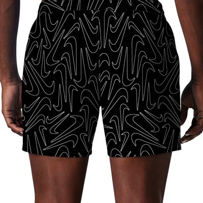 2. Nike Breaker Tossed Swoos 5" Volley Swim Shorts black NESSG572 001