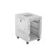 19" 15U 600x800 gray glass door LCD installation rack cabinet Lanberg (Flat Pack) V2