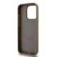 10. DKNY Leather Pattern Metal Logo MagSafe Case for iPhone 14 Pro Max - Brown