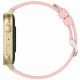 6. Smartwatch Gravity GT15-7 Pink Silicone Strap + Gold Bracelet