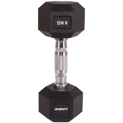 7. HEX RUBBER Dumbbell 6 KG ENERO FIT