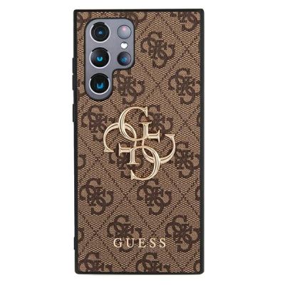 3. Guess 4G Big Metal Logo Case for Samsung Galaxy S22 Ultra - Brown