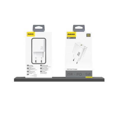 4. Dudao A27 25W GaN USB-C Wall Charger - White