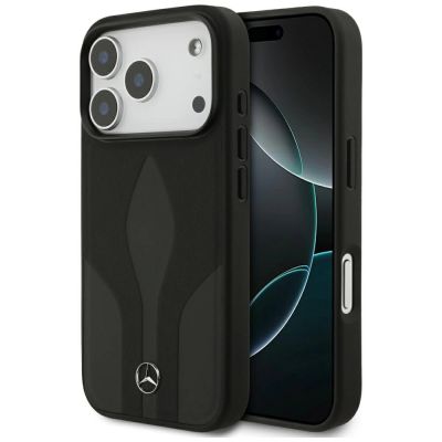 Mercedes Leather The Move MagSafe Case for iPhone 17 Pro - Black