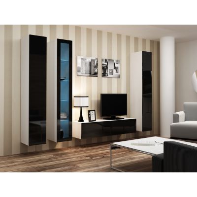 13. TV cabinet VIGO '140' 30/140/40 white/black gloss