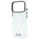 6. BMW M IML Glossy Metal Logo & Trims MagSafe Case for iPhone 17 Pro / 18 Pro - Transparent