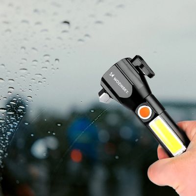 4. Wozinsky WLR-31 5W 500lm CREE 3-in-1 Multifunction Flashlight with Glass Breaker and Seat Belt Cutter - Black
