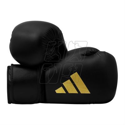 3. adidas Speed 50 Boxing Gloves ADISBG50-Black-Gold