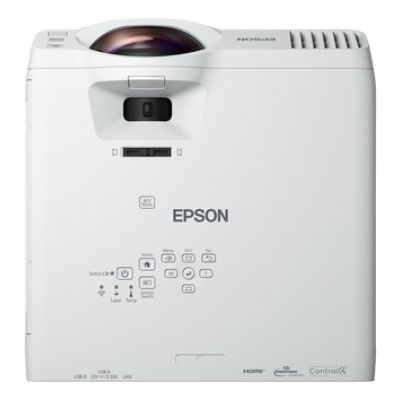 12. Epson V11HA76080 Data Projector Standard Throw Projector 4000 ANSI Lumens 3LCD WXGA (1200x800) 3D Compatible White