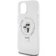 6. Karl Lagerfeld Ring Stand Karl&Choupette MagSafe case for iPhone 14 / 15 / 13 - white