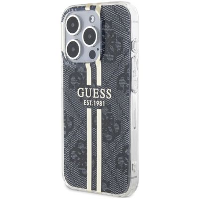 2. Guess IML 4G Gold Stripe case for iPhone 15 Pro - black