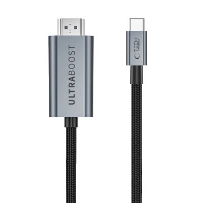 2. Tech-Protect UltraBoost USB-C HDMI 2.1 60HZ Video Cable 300 cm - Gray