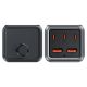 6. Acefast Z2 GaN 75W PD desktop charger 3x USB-C 2x USB-A - black and gray