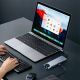 13. Tech-Protect HB09 USB hub 8in1 TYPE-C + USB-A 3.0 + USB-C 3.0 + HDMI 4K 60HZ + SD/TF + PD100W + RJ45 1000 MB/S - gray
