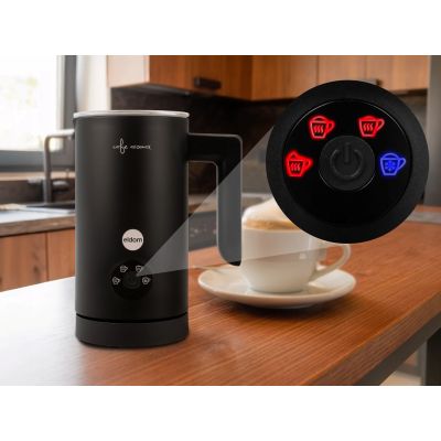 5. ELDOM SI560C FOMI Milk Frother, 500 W, Black, 300 ml, Frothing and Heating