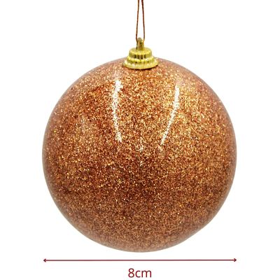 8. SAFE PLASTIC BALL 8CM MICA GOLD