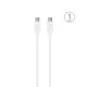 Puro Plain USB-C - USB-C 2A 1m Cable - White