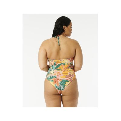 6. RIP CURL Brazilian Soul One Piece Green and Yellow Swimsuit