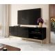 2. ABETO TV cabinet on a gold steel frame 150x42x60 black/gloss black